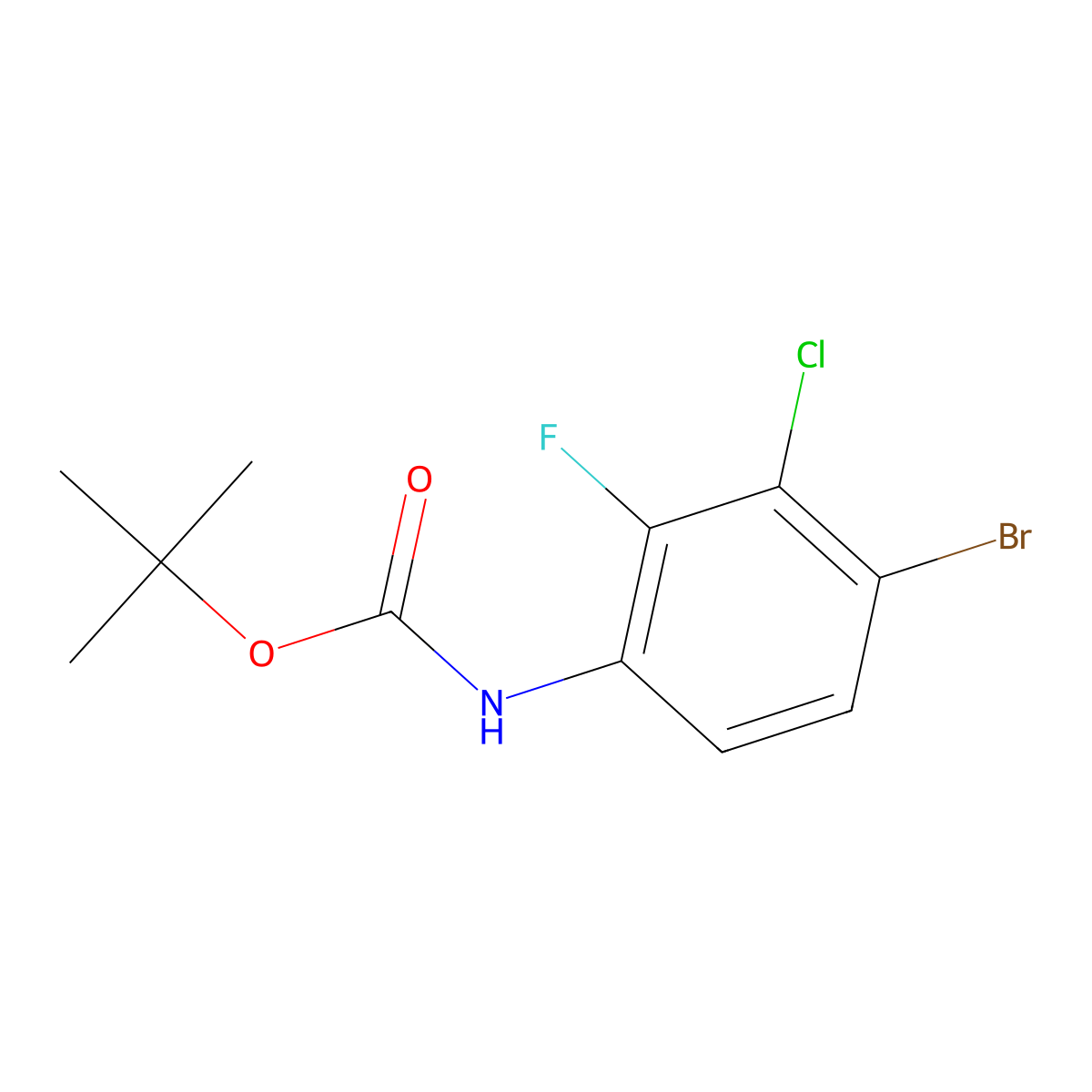 N-BOC-4-bromo-3-chloro-2-fluoroaniline molecular structure, CAS 2173107-63-4