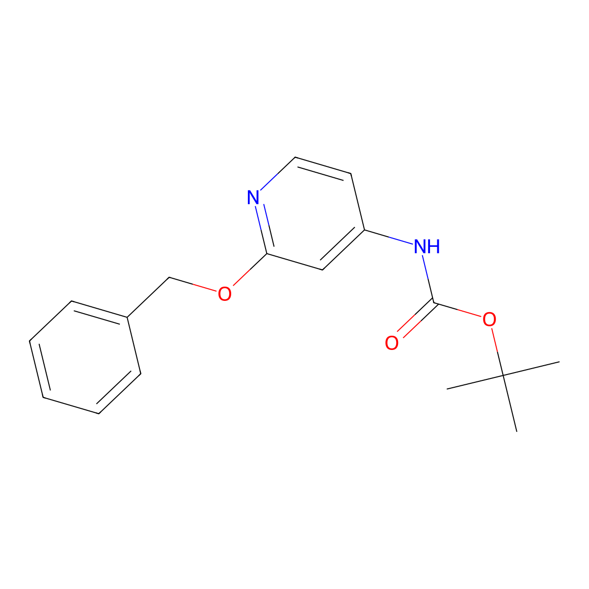 tert-Butyl N-[2-(benzyloxy)pyridin-4-yl]carbamate molecular structure, CAS 2173108-35-3
