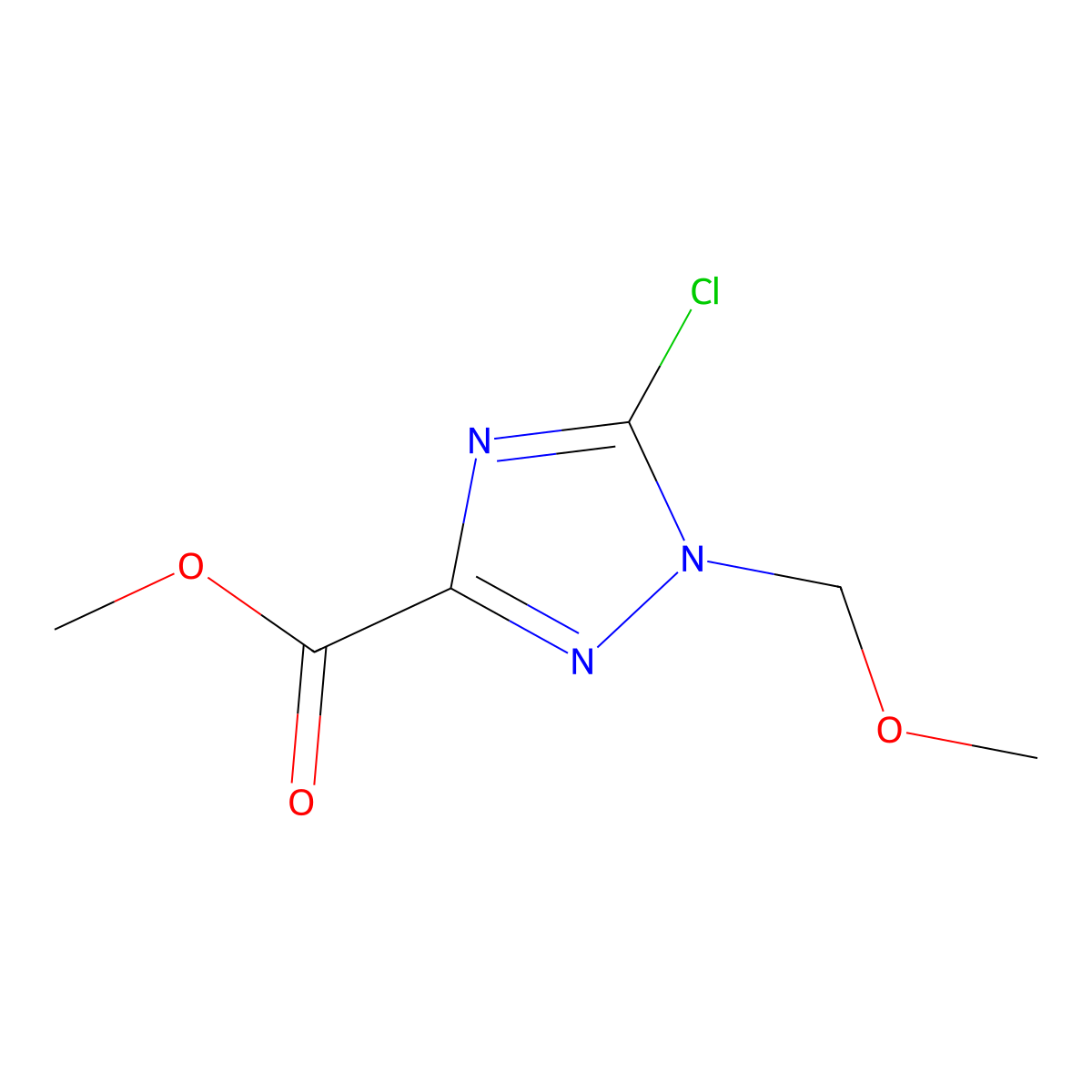 Methyl 5-chloro-1-(methoxymethyl)-1h-1,2,4-triazole-3-carboxylate molecular structure, CAS 2173109-08-3