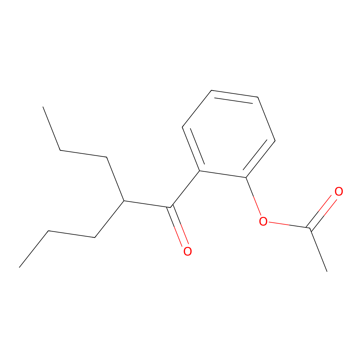 2-(2-Propylpentanoyl)phenyl acetate molecular structure, CAS 2173109-10-7
