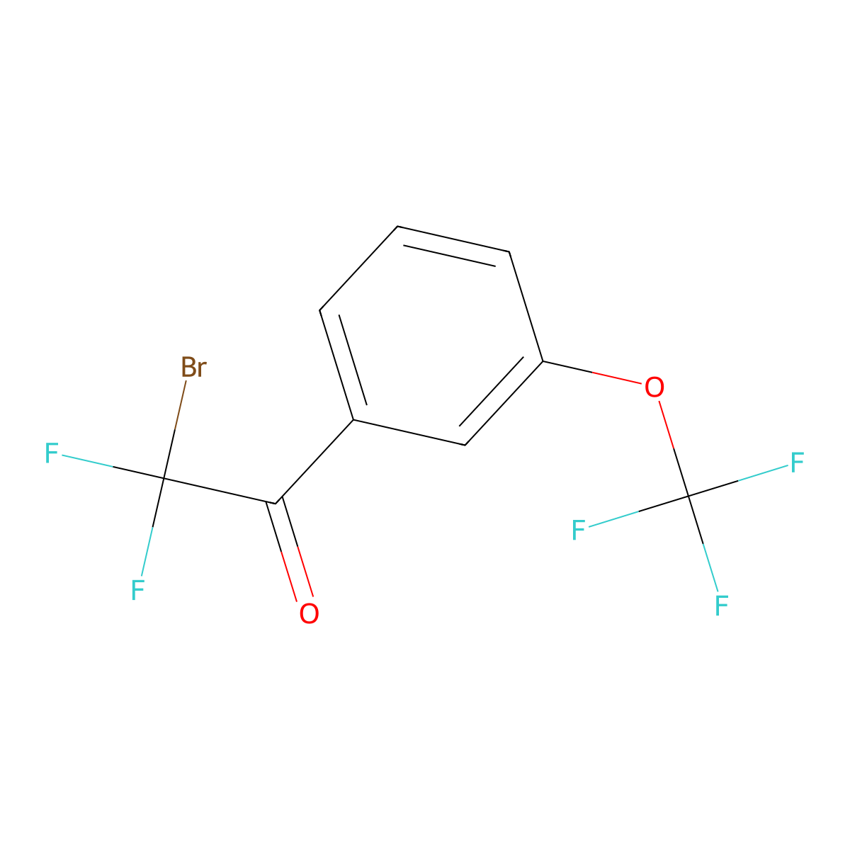 2-Bromo-2,2-difluoro-1-(3-(trifluoromethoxy)phenyl)ethanone molecular structure, CAS 2173109-20-9