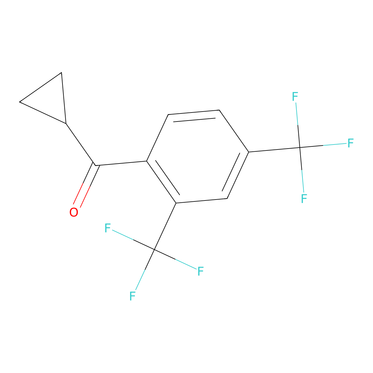 (2,4-Bis(trifluoromethyl)phenyl)(cyclopropyl)methanone molecular structure, CAS 2173109-57-2