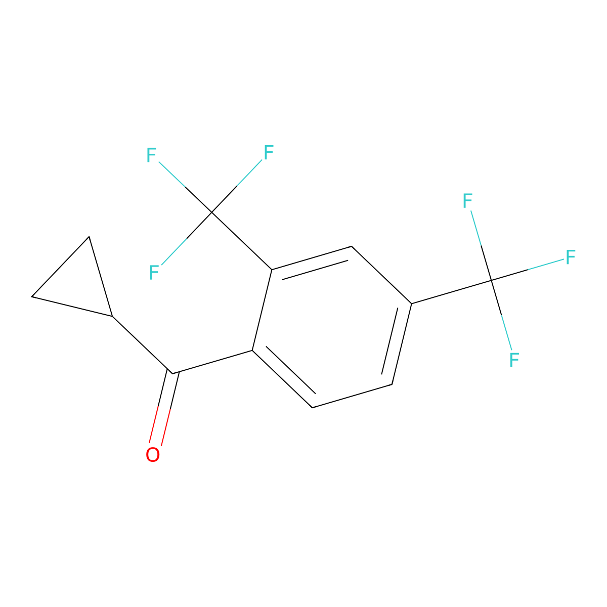 (2,4-Bis(trifluoromethyl)phenyl)(cyclopropyl)methanone molecular structure, CAS 2173109-57-2