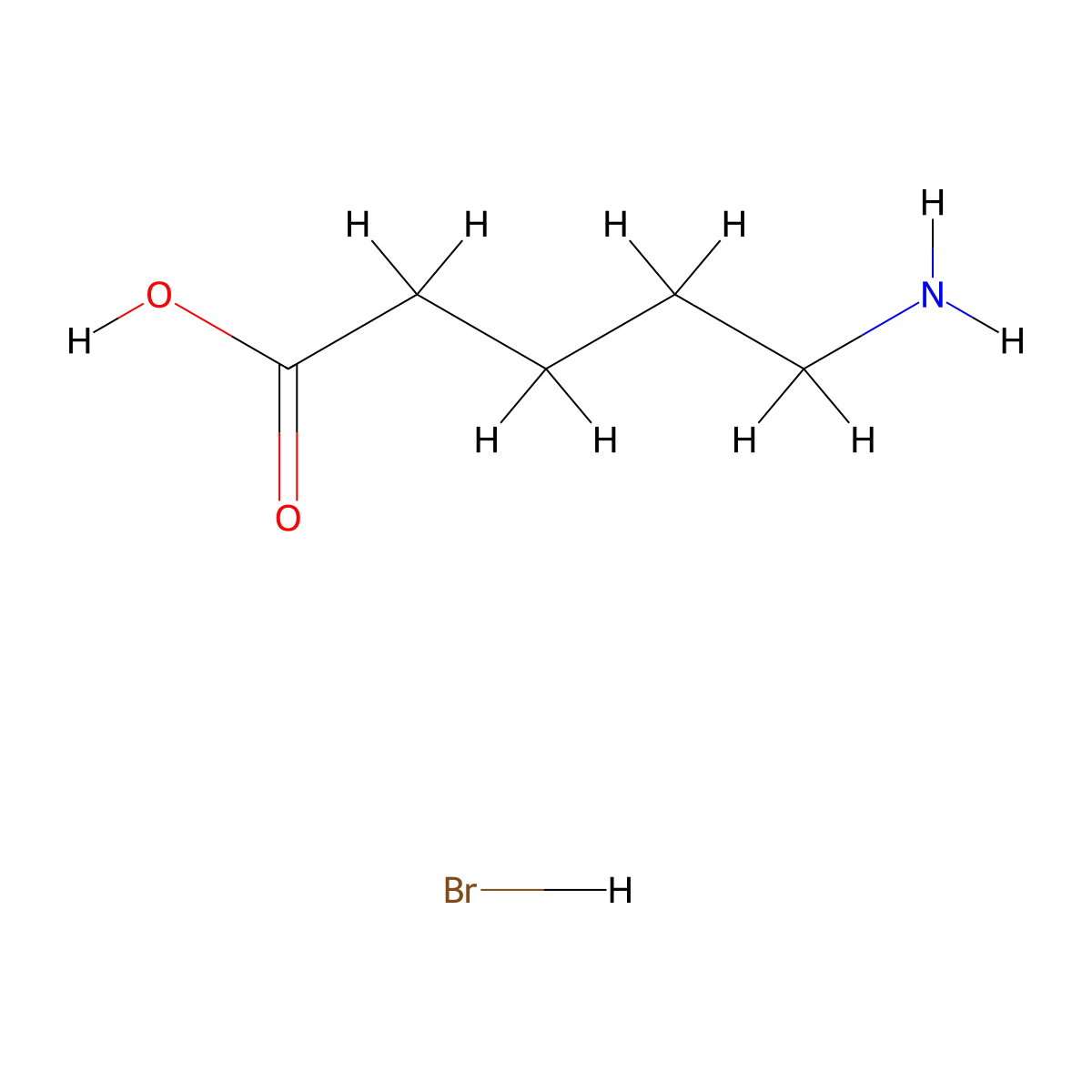 5-Aminovaleric Acid Hydrobromide (Low water content) molecular structure, CAS 2173111-73-2