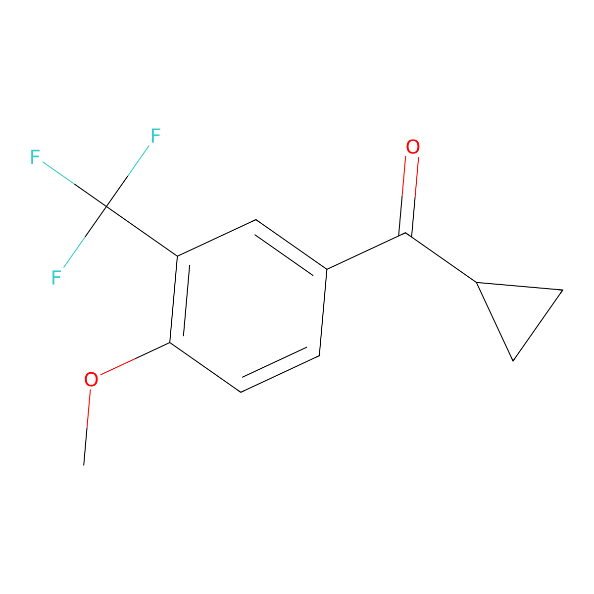 Cyclopropyl[4-methoxy-3-(trifluoromethyl)phenyl]methanone molecular structure, CAS 2173112-01-9