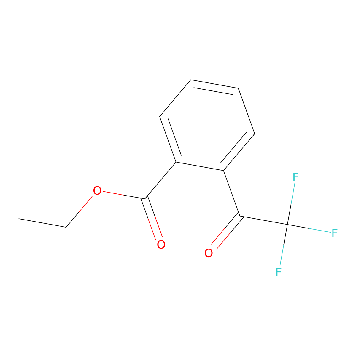 Ethyl 2-(2,2,2-trifluoroacetyl)benzoate molecular structure, CAS 2173112-02-0