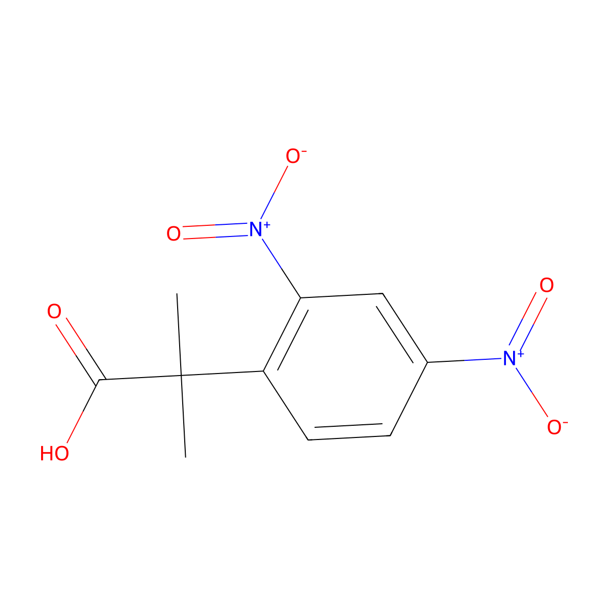 2-(2,4-Dinitrophenyl)-2-methylpropanoicacid molecular structure, CAS 2173112-38-2
