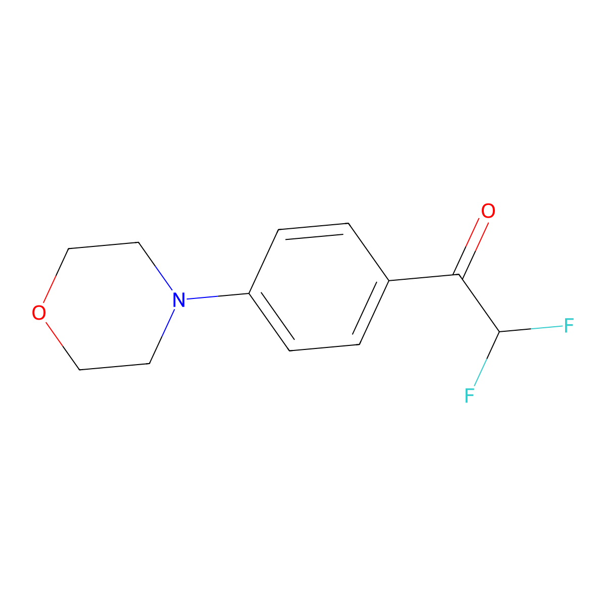 2,2-Difluoro-1-(4-morpholinophenyl)ethan-1-one molecular structure, CAS 2173113-69-2