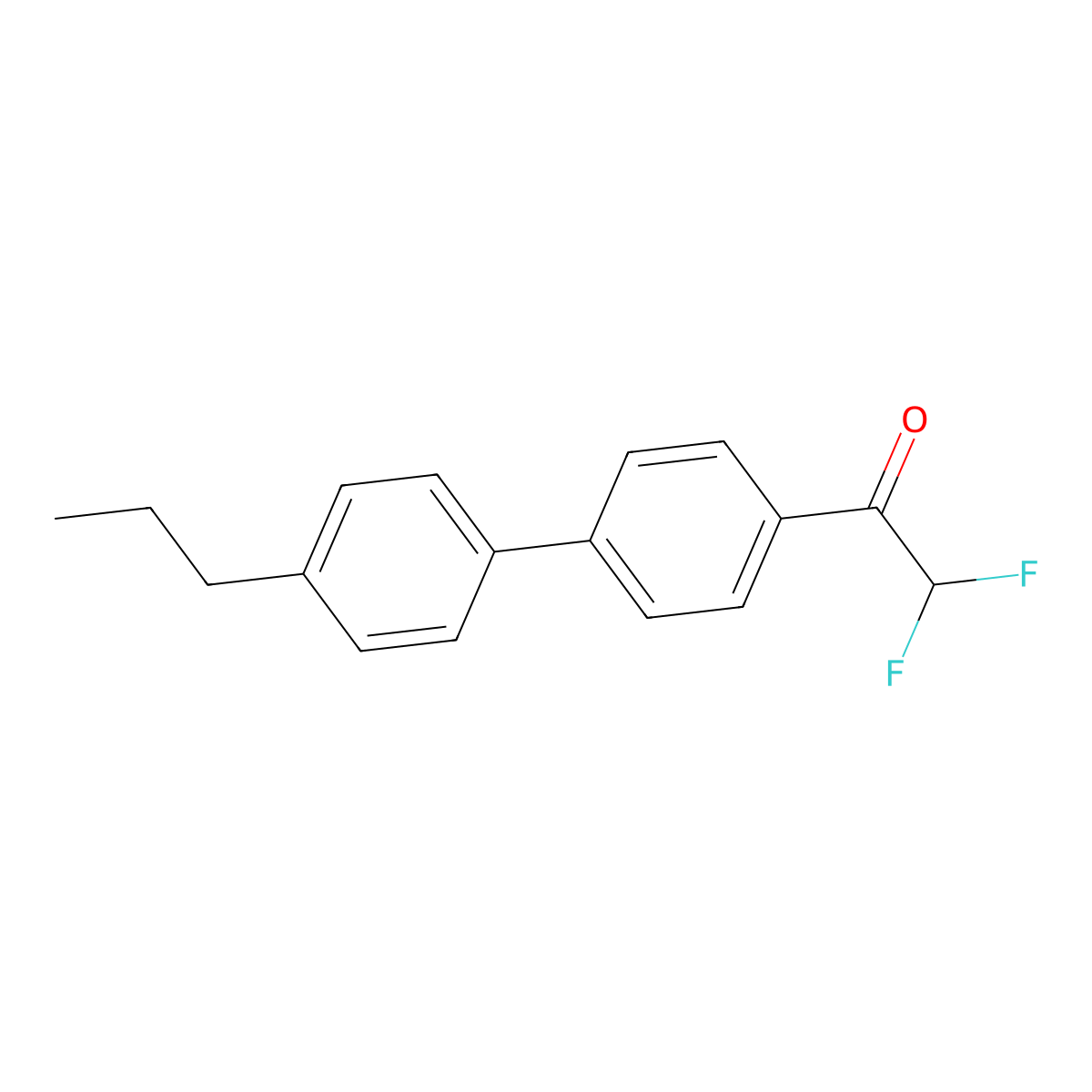2,2-Difluoro-1-(4'-propyl-[1,1'-biphenyl]-4-yl)ethanone molecular structure, CAS 2173114-18-4