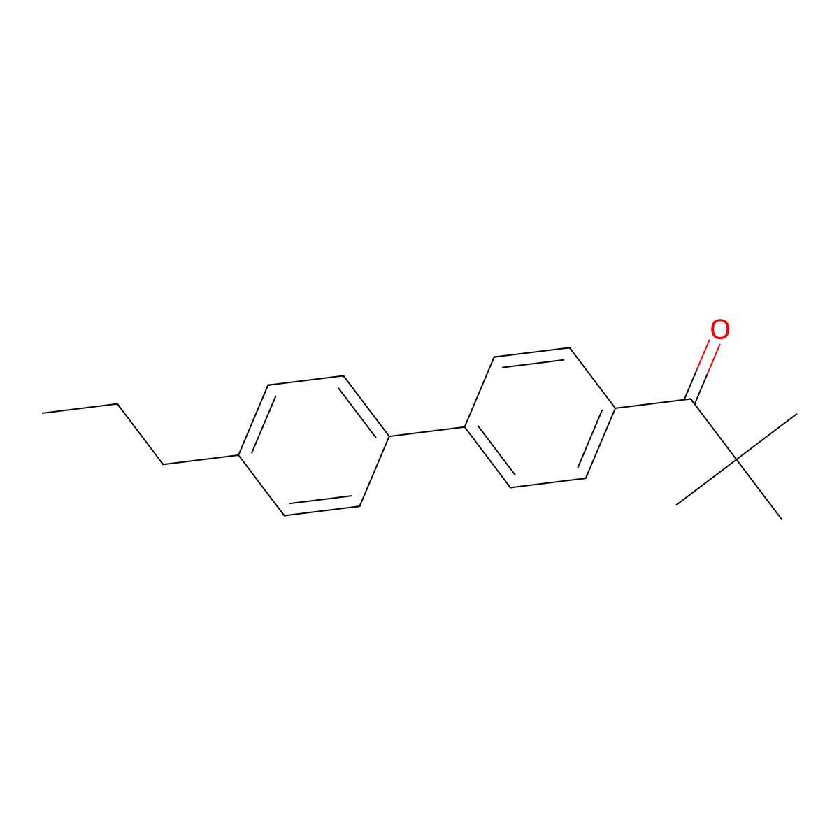 2,2-Dimethyl-1-(4'-propyl[1,1'-biphenyl]-4-yl)-1-propanone molecular structure, CAS 2173114-21-9