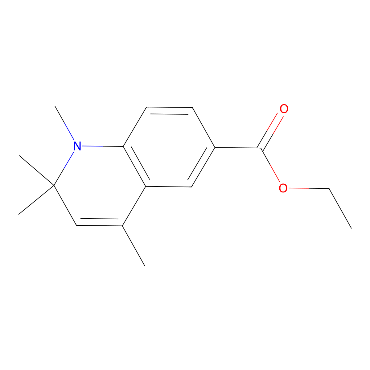 Ethyl 1,2,2,4-tetramethyl-1,2-dihydroquinoline-6-carboxylate molecular structure, CAS 2173115-88-1