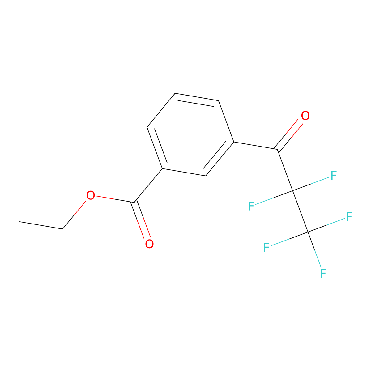 Ethyl 3-(2,2,3,3,3-pentafluoropropanoyl)benzoate molecular structure, CAS 2173115-93-8