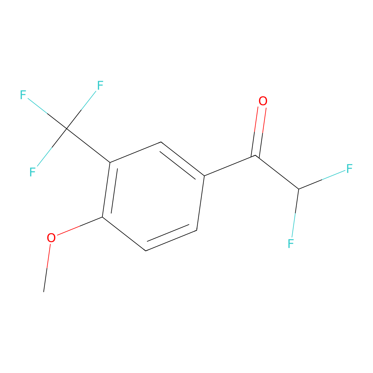 2,2-Difluoro-1-(4-methoxy-3-(trifluoromethyl)phenyl)ethanone molecular structure, CAS 2173116-42-0