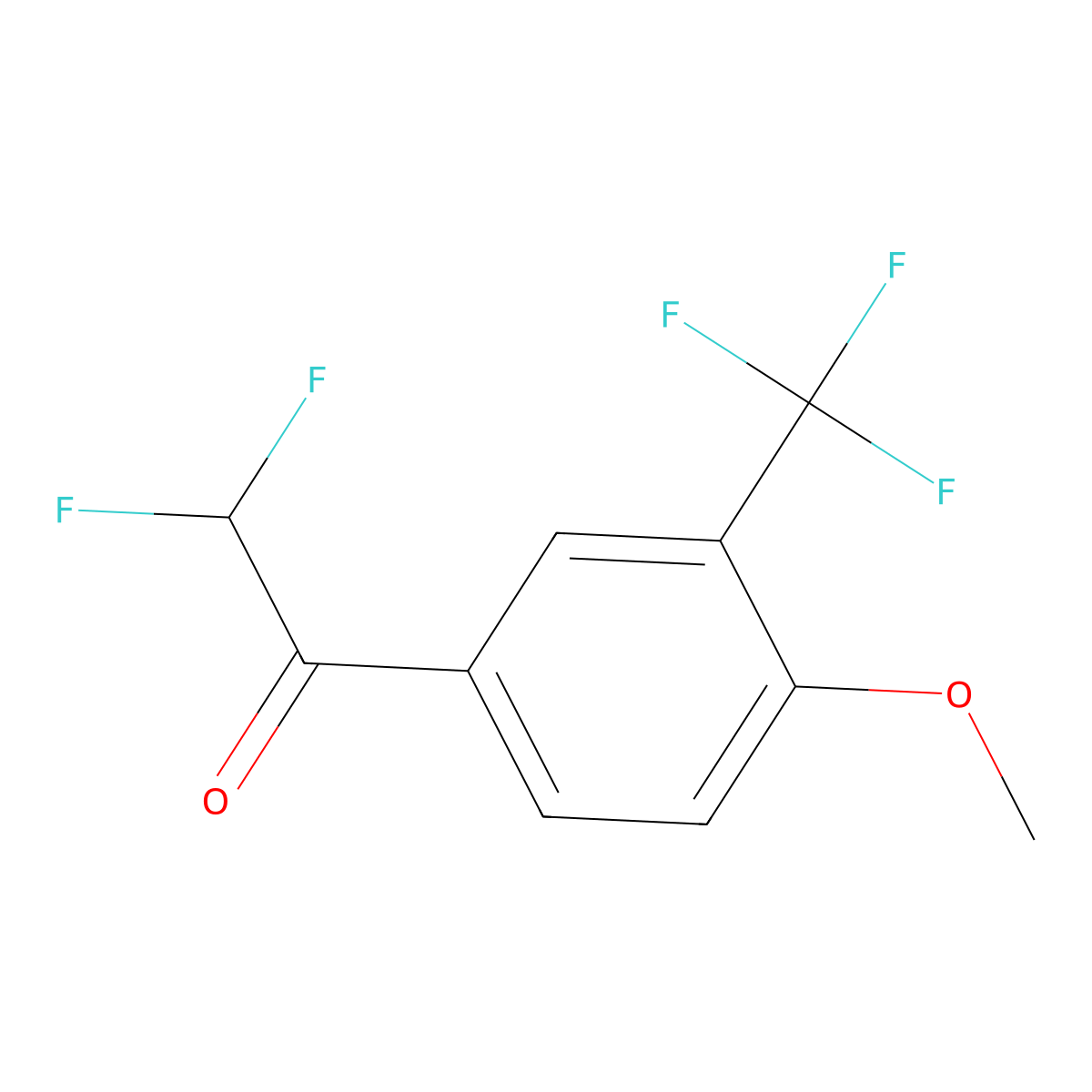 2,2-Difluoro-1-(4-methoxy-3-(trifluoromethyl)phenyl)ethanone molecular structure, CAS 2173116-42-0