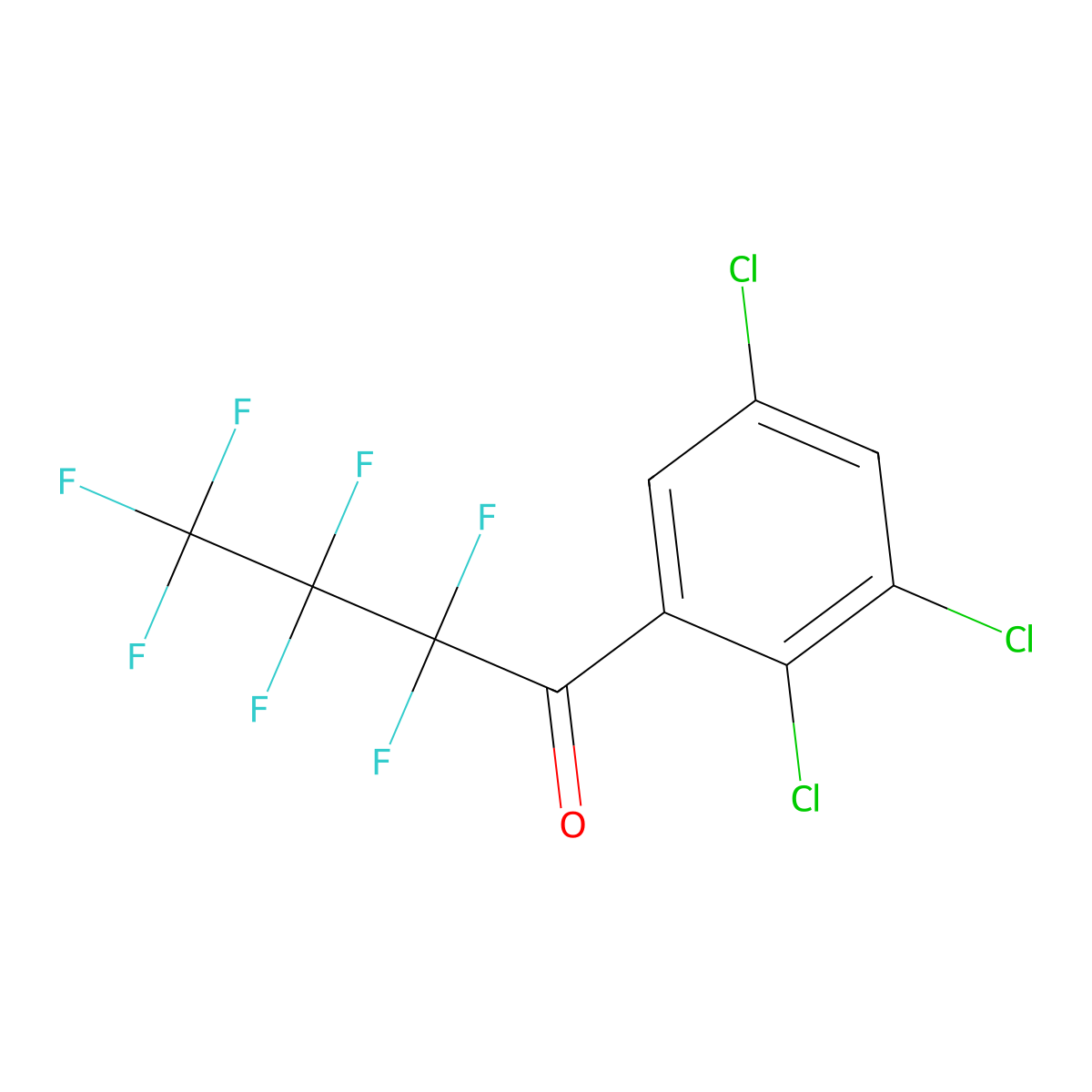 2,2,3,3,4,4,4-Heptafluoro-1-(2,3,5-trichlorophenyl)butan-1-one molecular structure, CAS 2173116-44-2