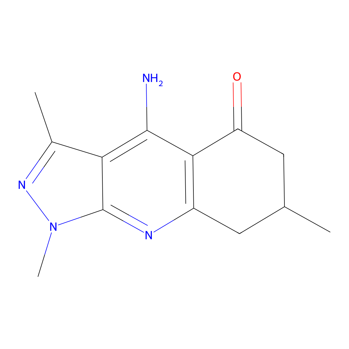 4-Amino-1,3,7-trimethyl-1,6,7,8-tetrahydro-5h-pyrazolo[3,4-b]quinolin-5-one molecular structure, CAS 2173116-45-3