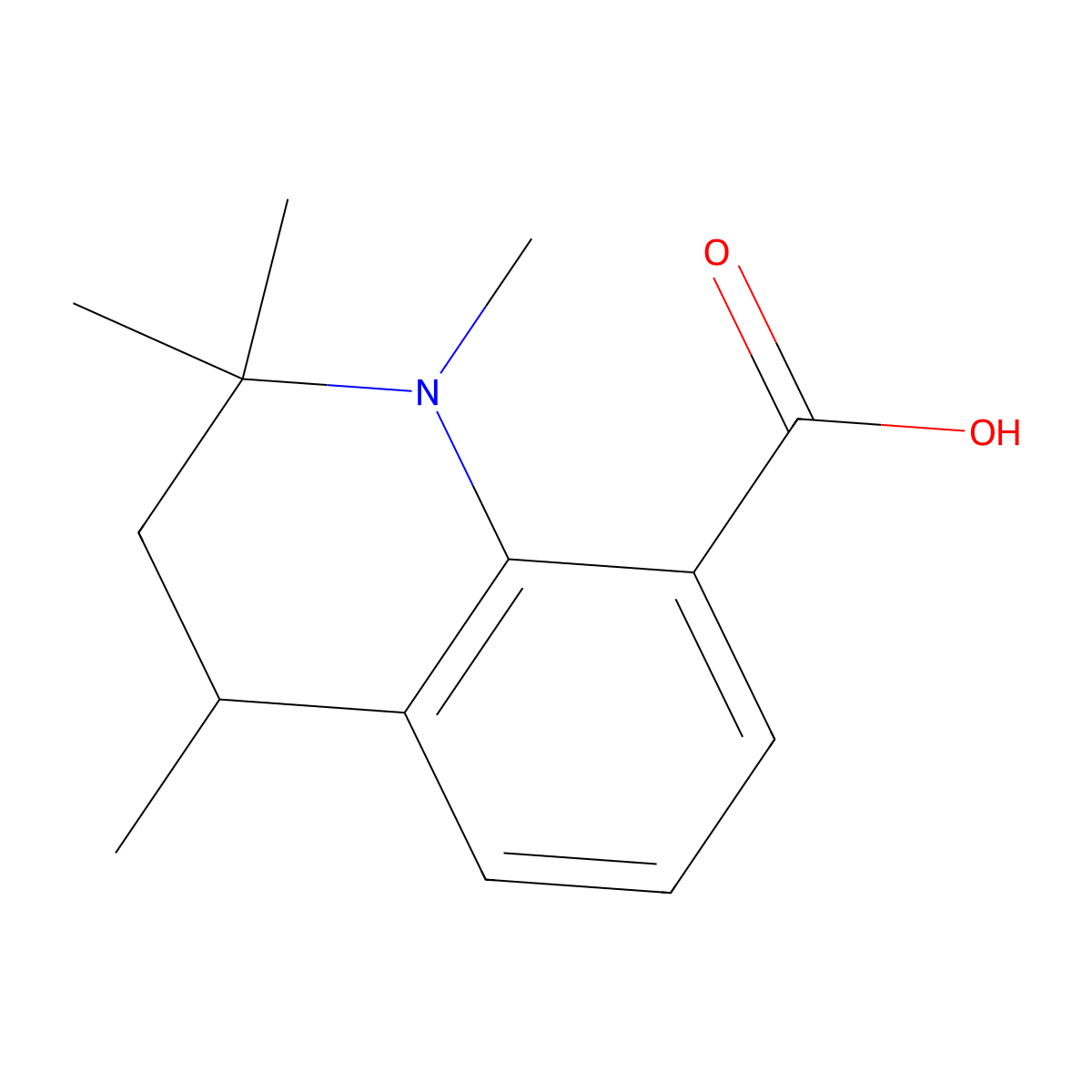 1,2,2,4-Tetramethyl-1,2,3,4-tetrahydroquinoline-8-carboxylic acid molecular structure, CAS 2173116-82-8