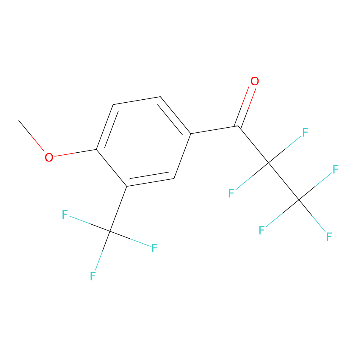 1-Propanone, 2,2,3,3,3-pentafluoro-1-[4-methoxy-3-(trifluoromethyl)phenyl]- molecular structure, CAS 2173116-83-9