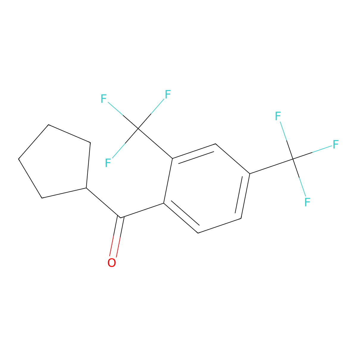 (2,4-Bis(trifluoromethyl)phenyl)(cyclopentyl)methanone molecular structure, CAS 2173122-96-6