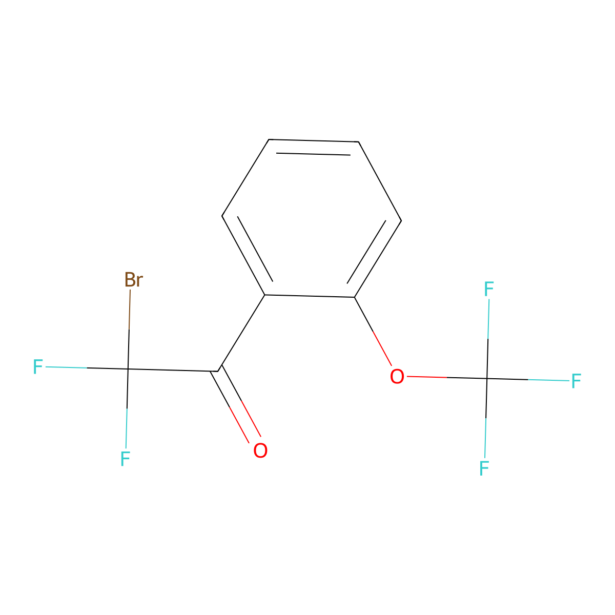 2-Bromo-2,2-difluoro-1-(2-(trifluoromethoxy)phenyl)ethanone molecular structure, CAS 2173125-30-7