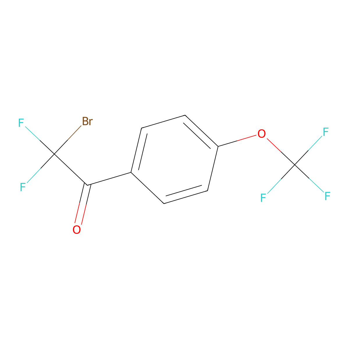 2-Bromo-2,2-difluoro-1-(4-(trifluoromethoxy)phenyl)ethanone molecular structure, CAS 2173128-42-0