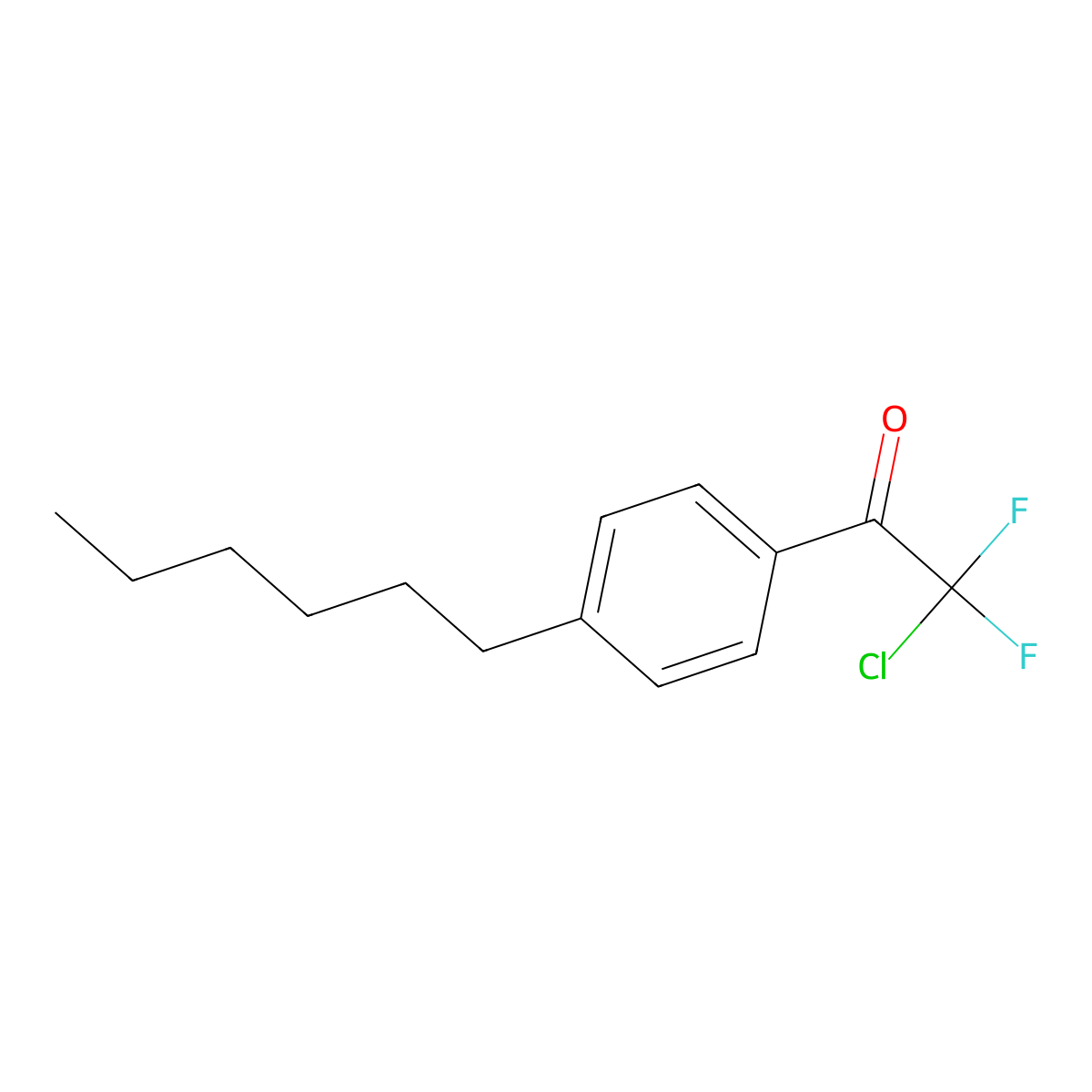 1-(4-Hexylphenyl)-2-chloro-2,2-difluoroethanone molecular structure, CAS 2173131-68-3