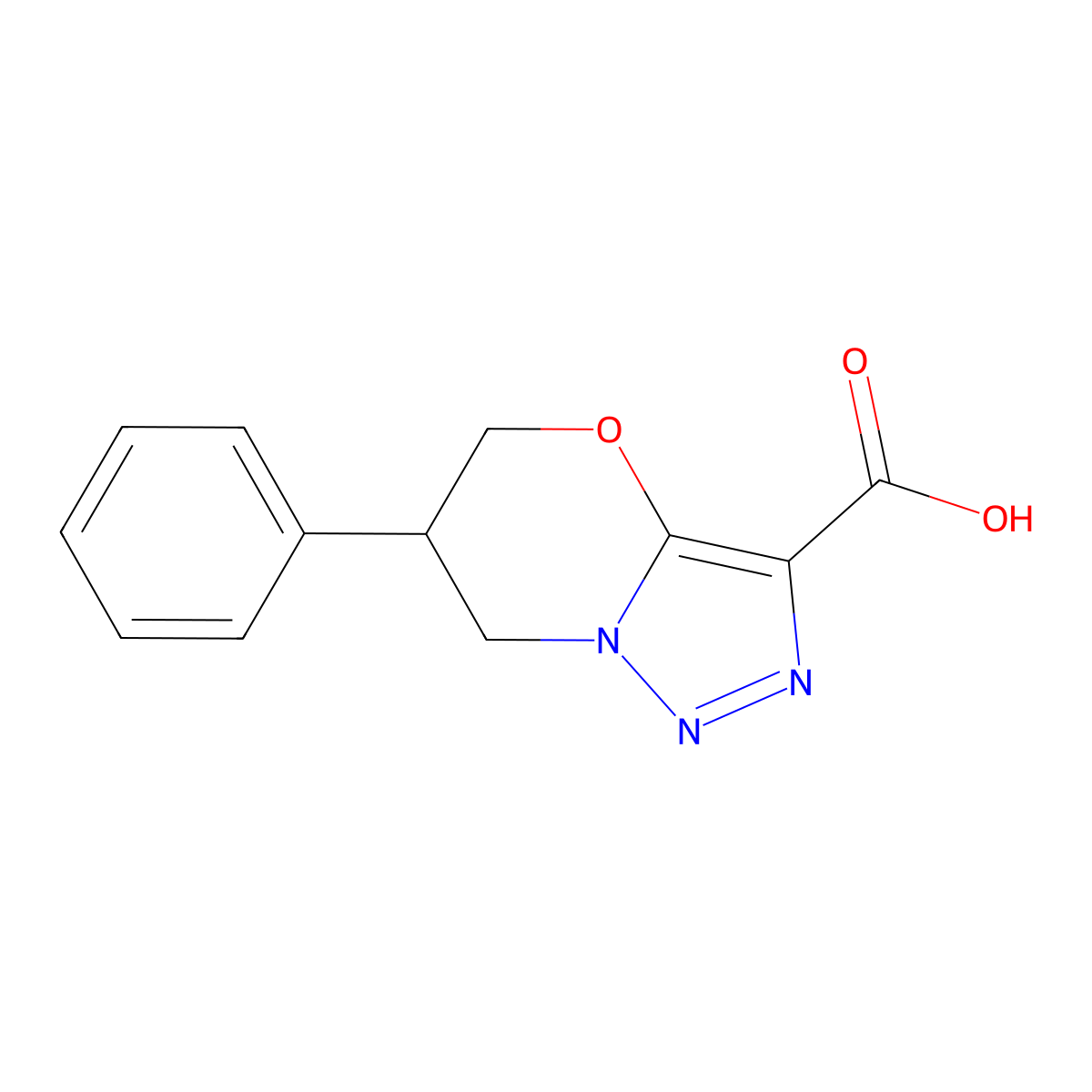 6-Phenyl-6,7-dihydro-5h-[1,2,3]triazolo[5,1-b][1,3]oxazine-3-carboxylic acid molecular structure, CAS 2173136-23-5
