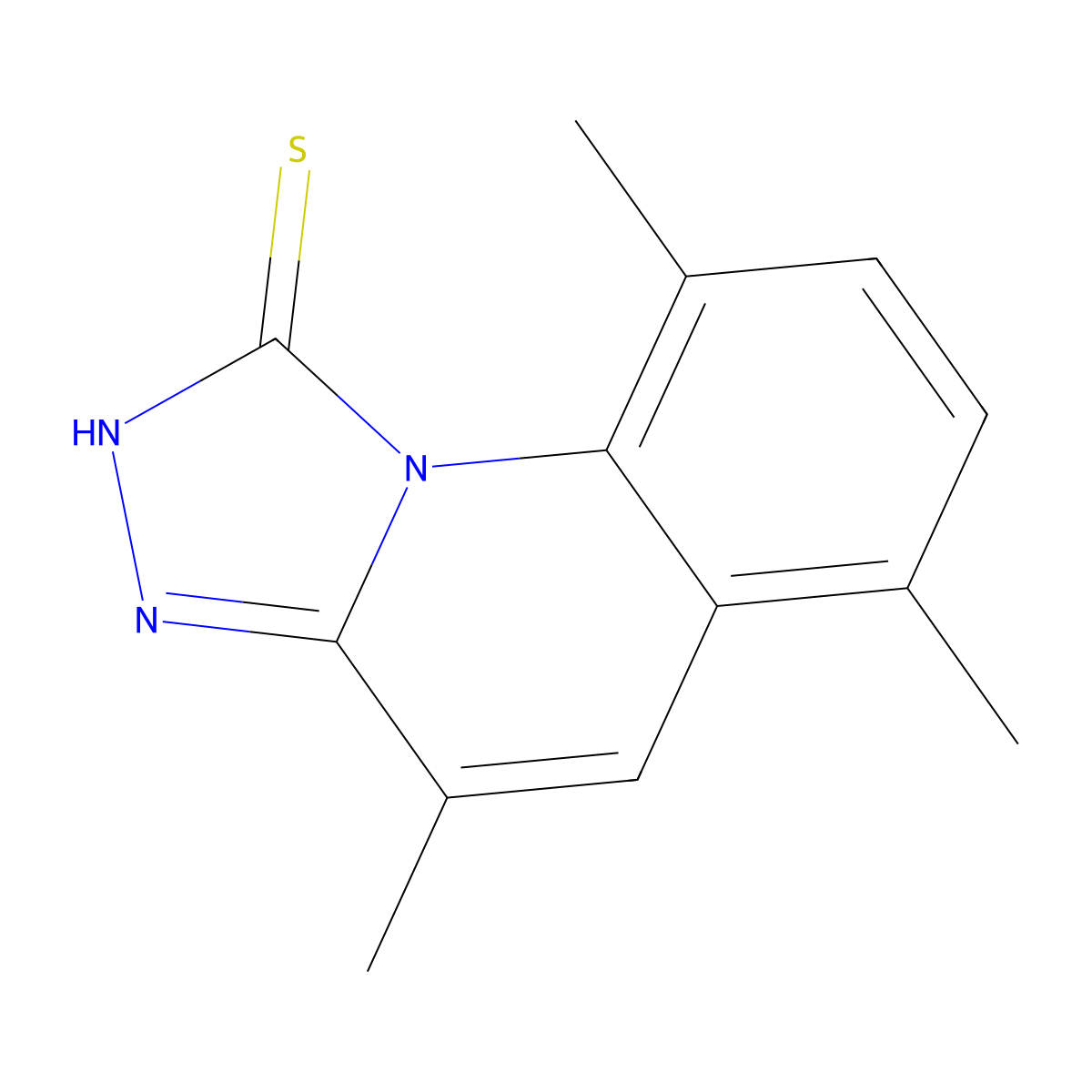4,6,9-Trimethyl[1,2,4]triazolo[4,3-a]quinoline-1-thiol molecular structure, CAS 2173136-94-0