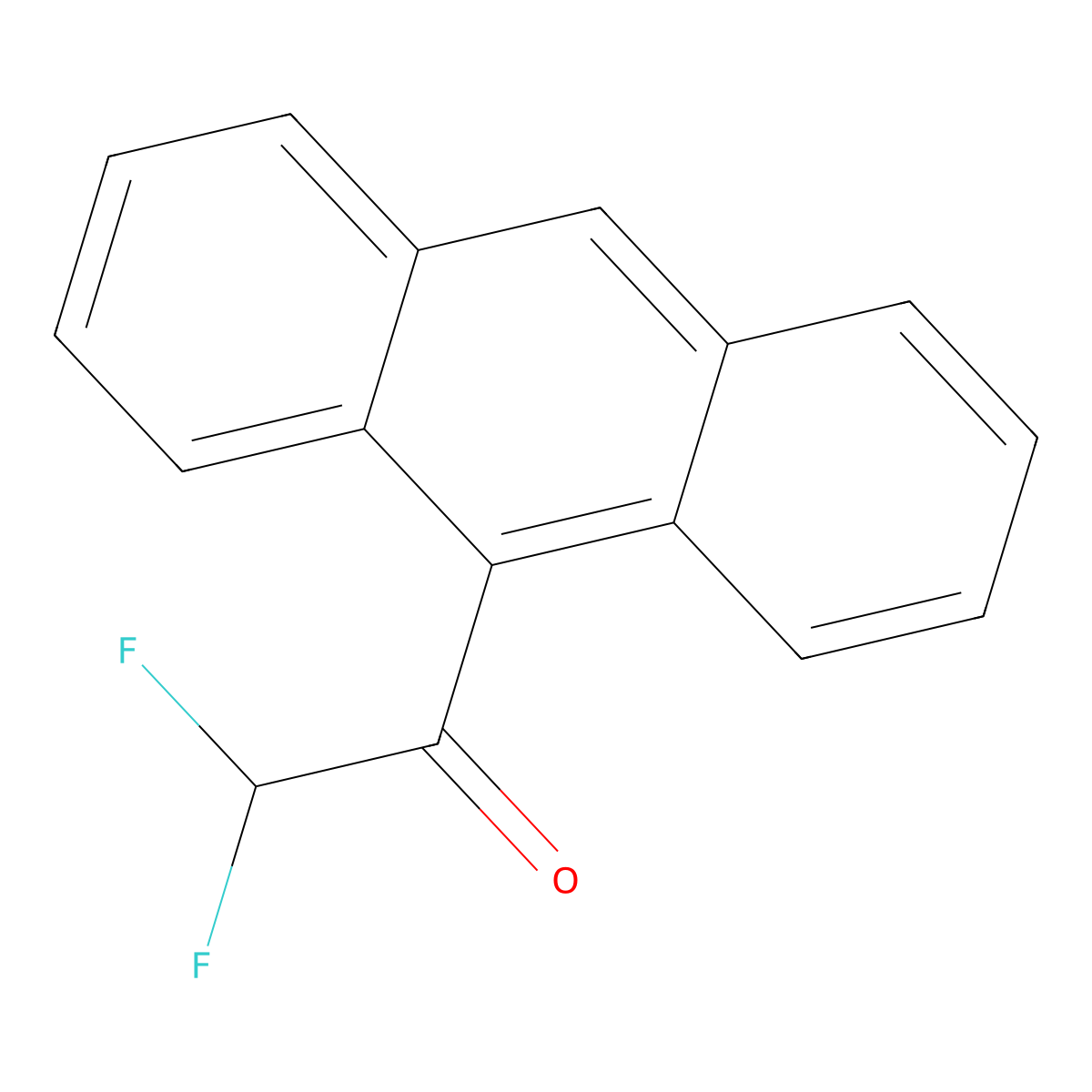 1-(Anthracen-9-yl)-2,2-difluoroethanone molecular structure, CAS 2173137-52-3