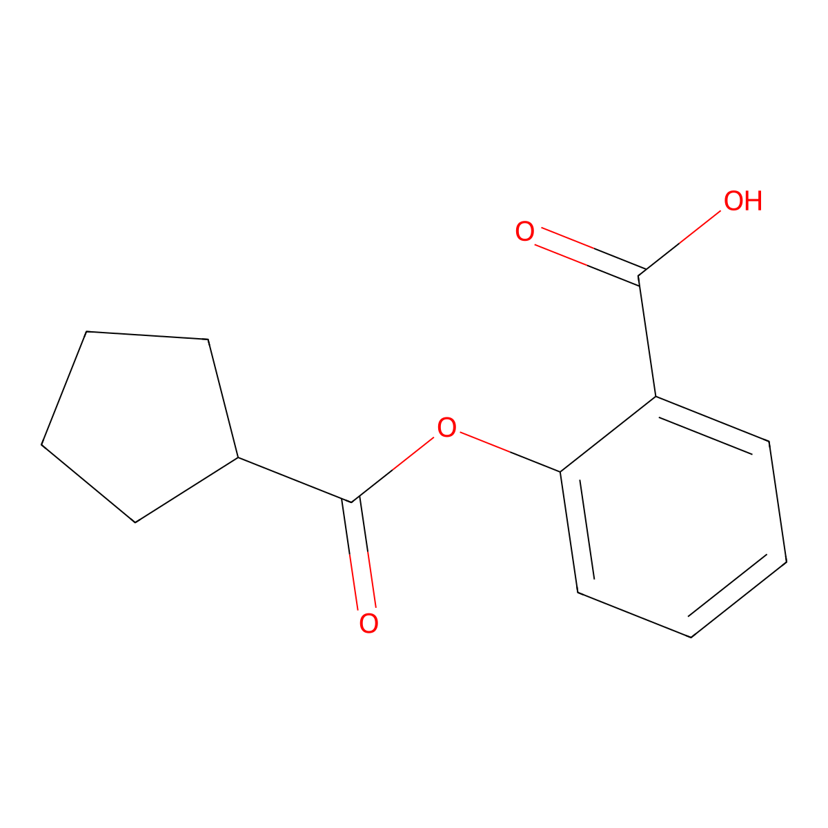 2-((Cyclopentanecarbonyl)oxy)benzoic acid molecular structure, CAS 2173138-60-6