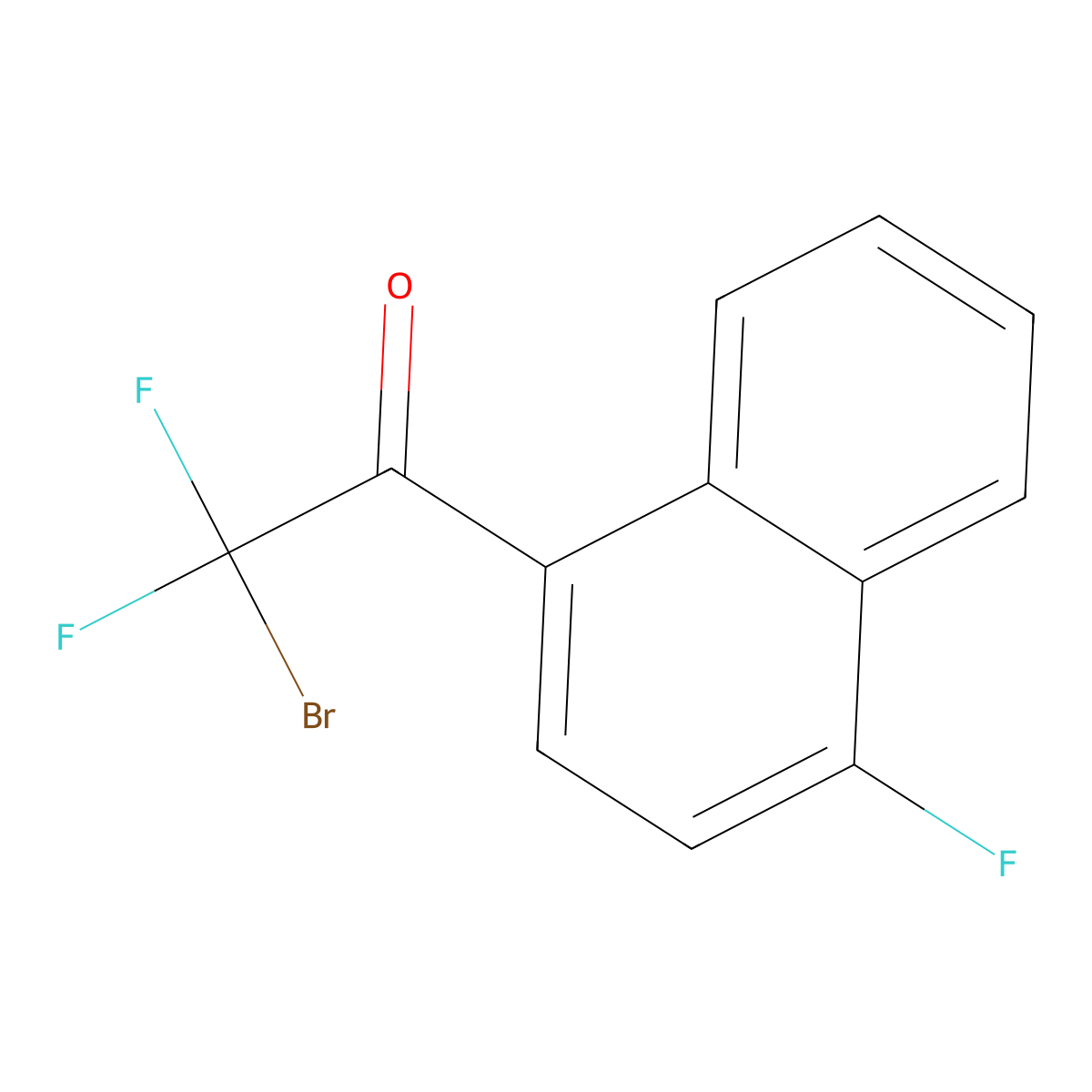 2-Bromo-2,2-difluoro-1-(4-fluoro-1-naphthyl)ethanone molecular structure, CAS 2173138-72-0