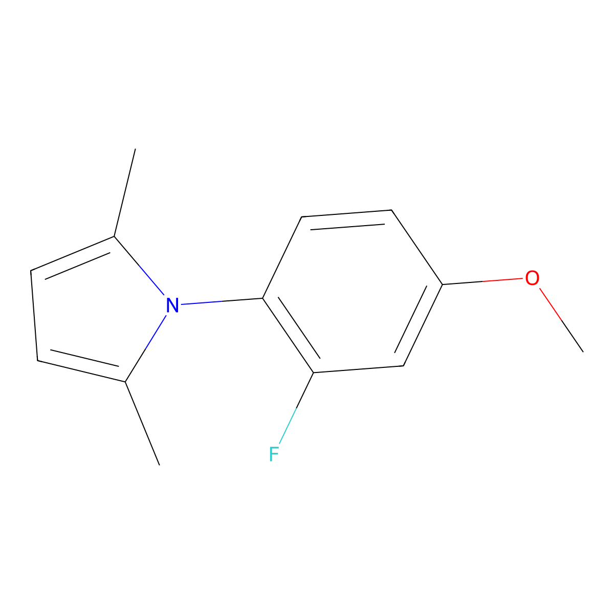 1-(2-Fluoro-4-methoxyphenyl)-2,5-dimethyl-1H-pyrrole molecular structure, CAS 217314-31-3