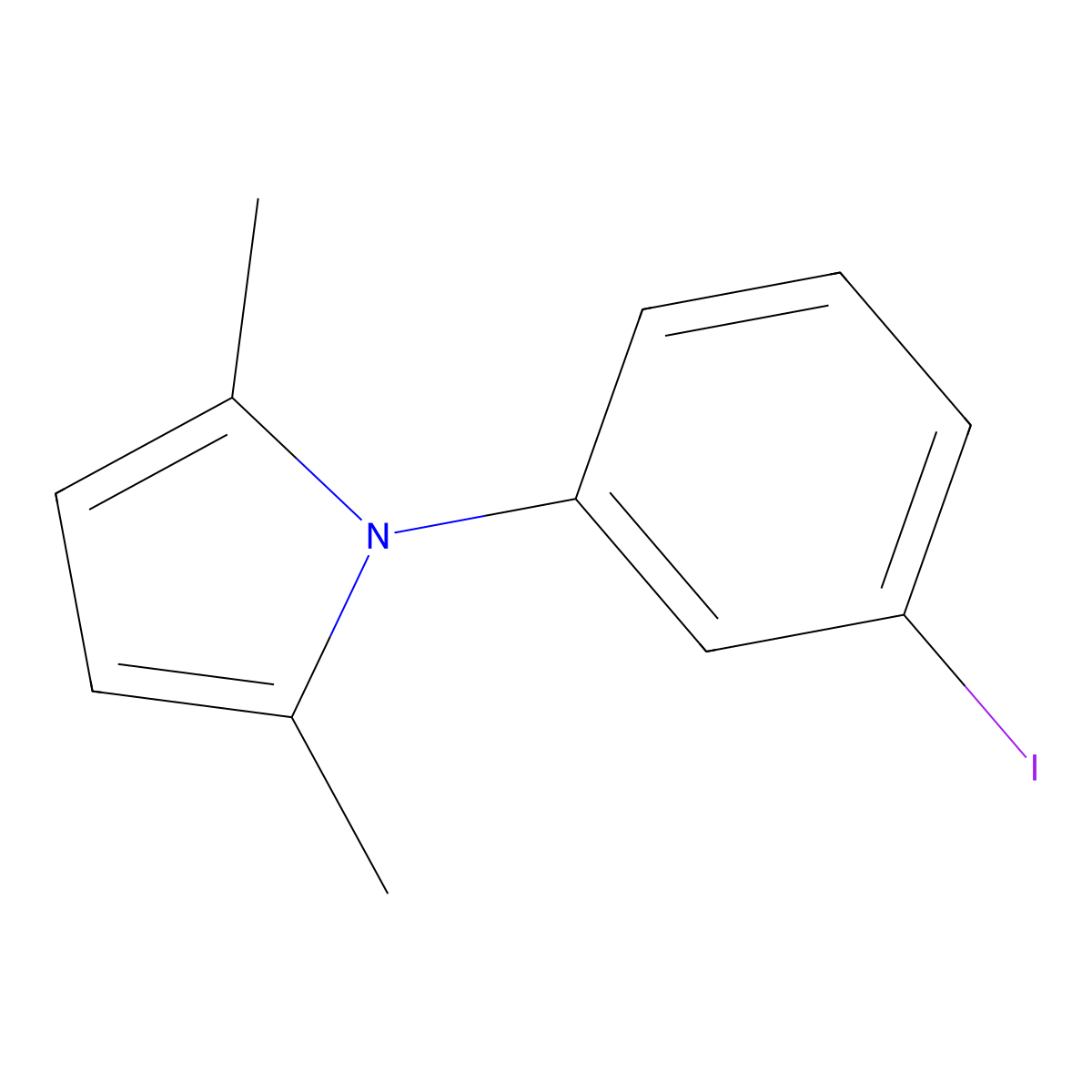 1-(3-iodophenyl)-2,5-dimethyl-1H-pyrrole molecular structure, CAS 217314-37-9