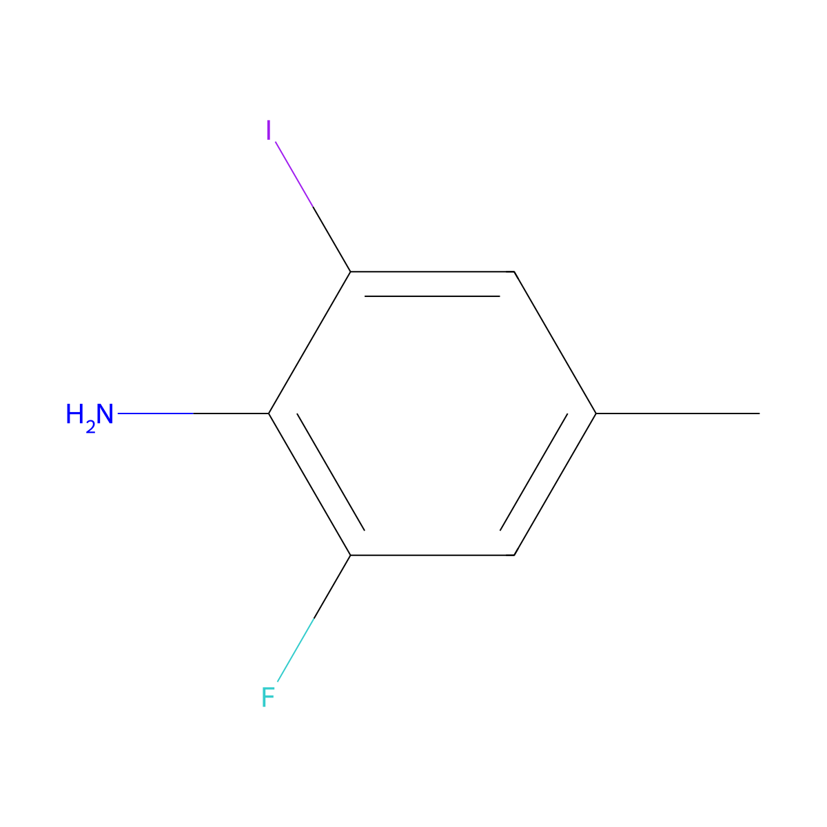 2-Fluoro-6-iodo-4-methylaniline molecular structure, CAS 217314-44-8