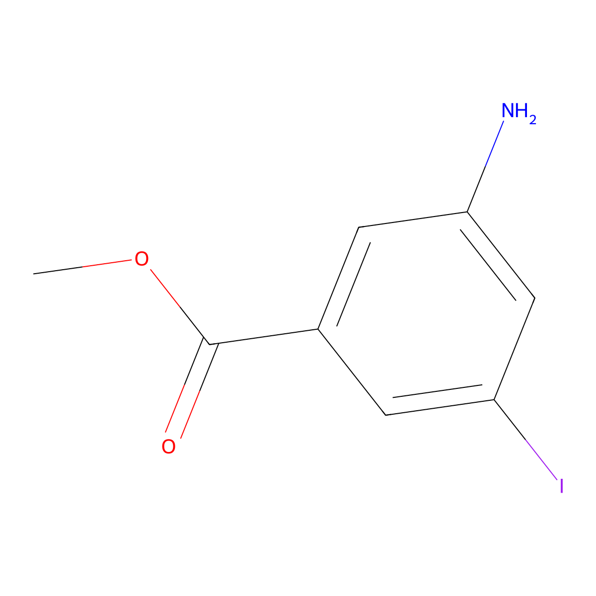 Methyl 3-amino-5-iodobenzoate molecular structure, CAS 217314-45-9