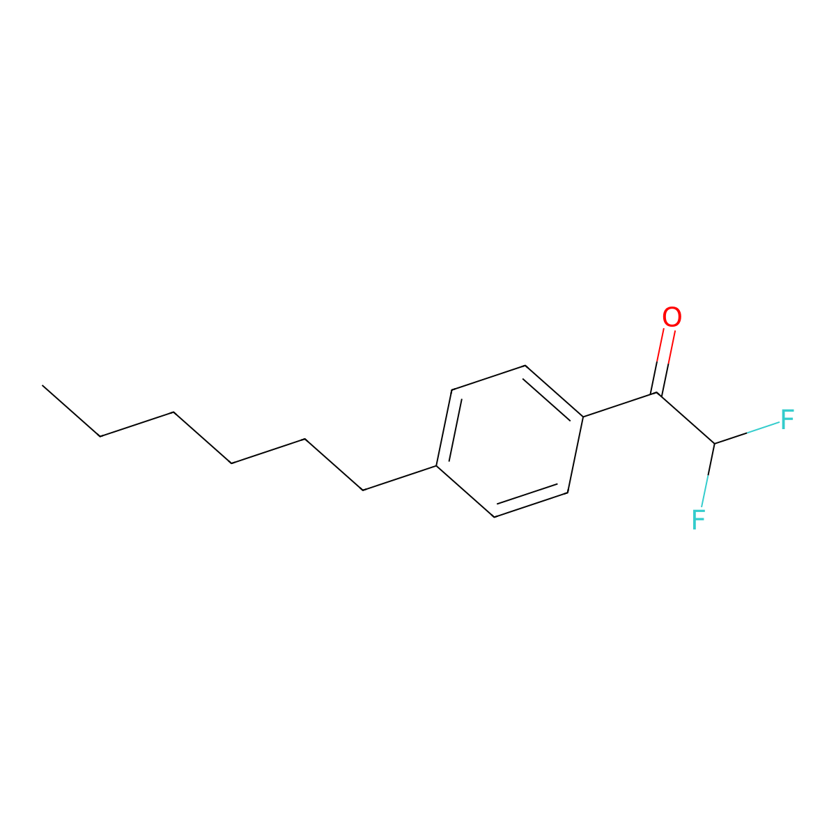 1-(4-Hexylphenyl)-2,2-difluoroethanone molecular structure, CAS 2173140-82-2