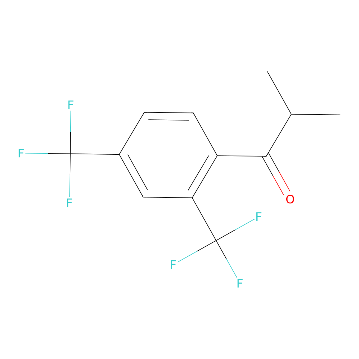 1-(2,4-Bis(trifluoromethyl)phenyl)-2-methylpropan-1-one molecular structure, CAS 2173141-65-4