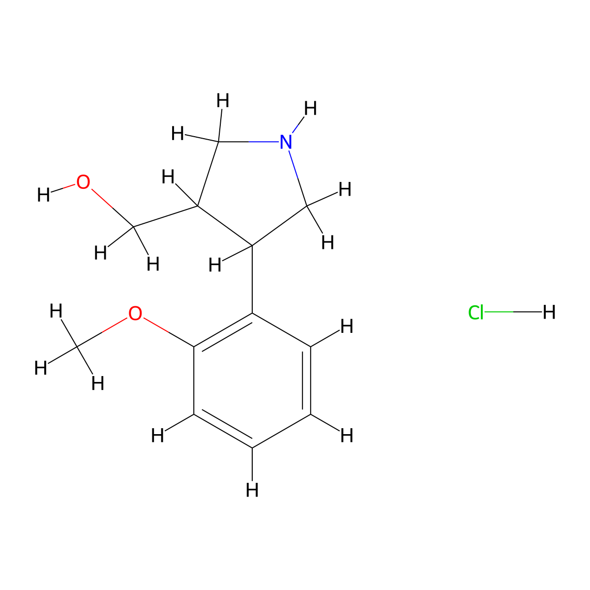(4-(2-Methoxyphenyl)pyrrolidin-3-yl)methanol hydrochloride molecular structure, CAS 2173143-28-5