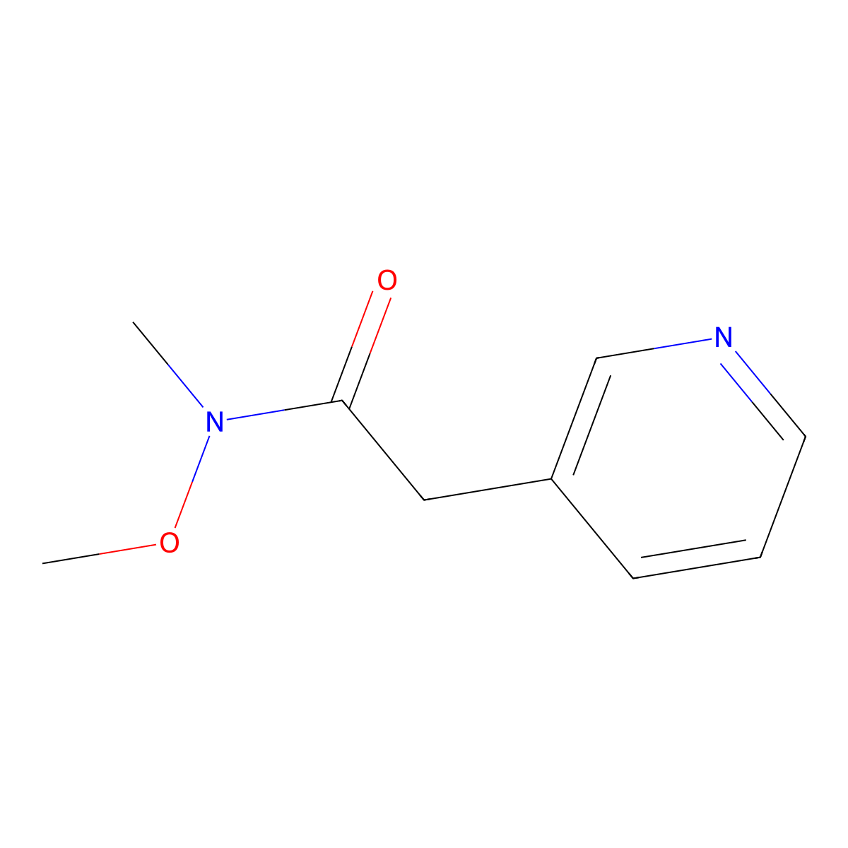 N-methoxy-N-methyl-2-(pyridin-3-yl)acetamide molecular structure, CAS 217316-41-1
