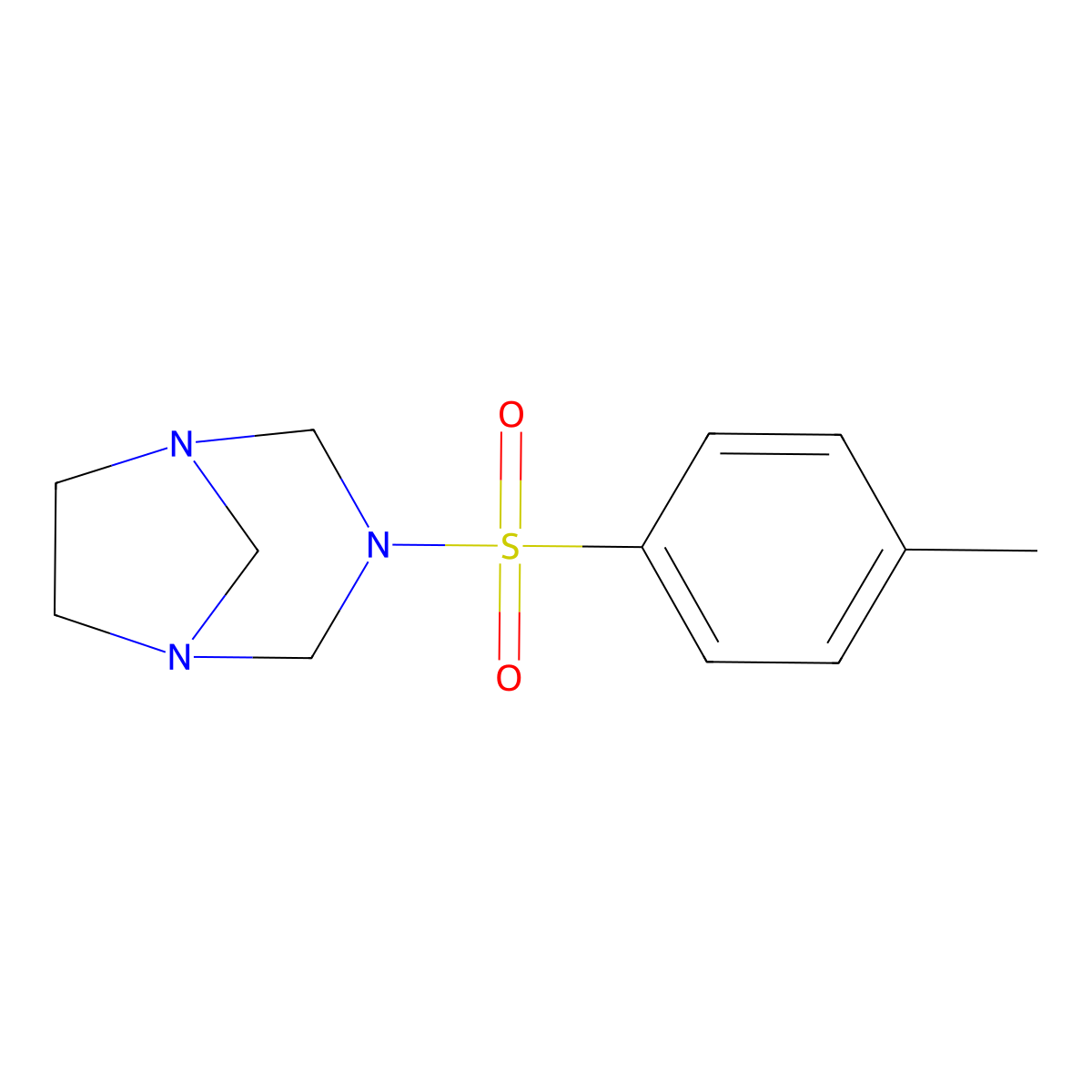 3-[(4-Methylphenyl)sulfonyl]-1,3,5-triazabicyclo[3.2.1]octane molecular structure, CAS 217316-82-0