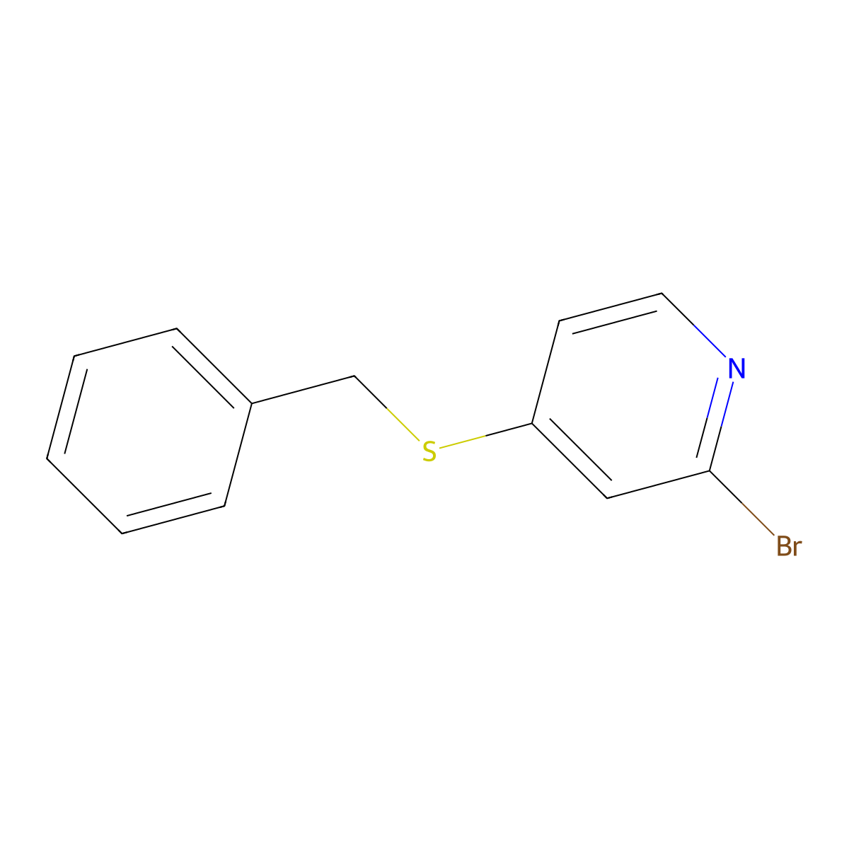 4-(Benzylthio)-2-bromopyridine molecular structure, CAS 2173186-30-4