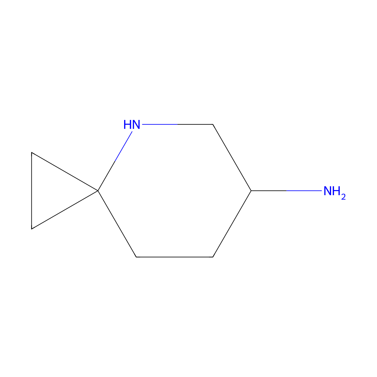 (S)-4-Azaspiro[2.5]octan-6-amine molecular structure, CAS 2173189-17-6