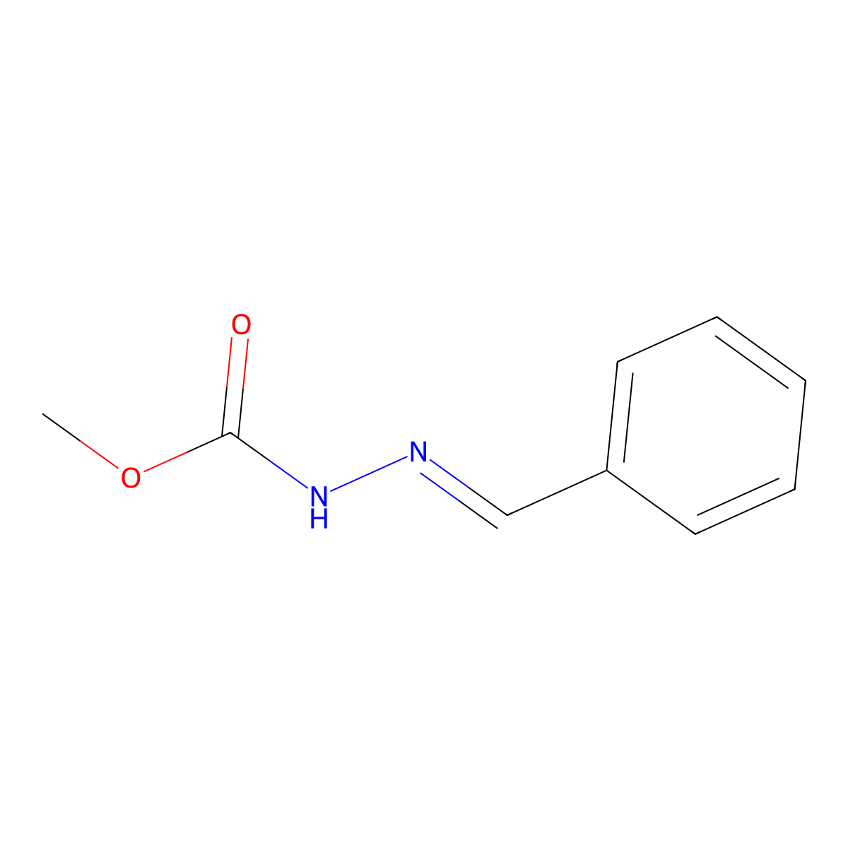 methyl 2-[(E)-phenylmethylidene]-1-hydrazinecarboxylate molecular structure, CAS 21732-13-8
