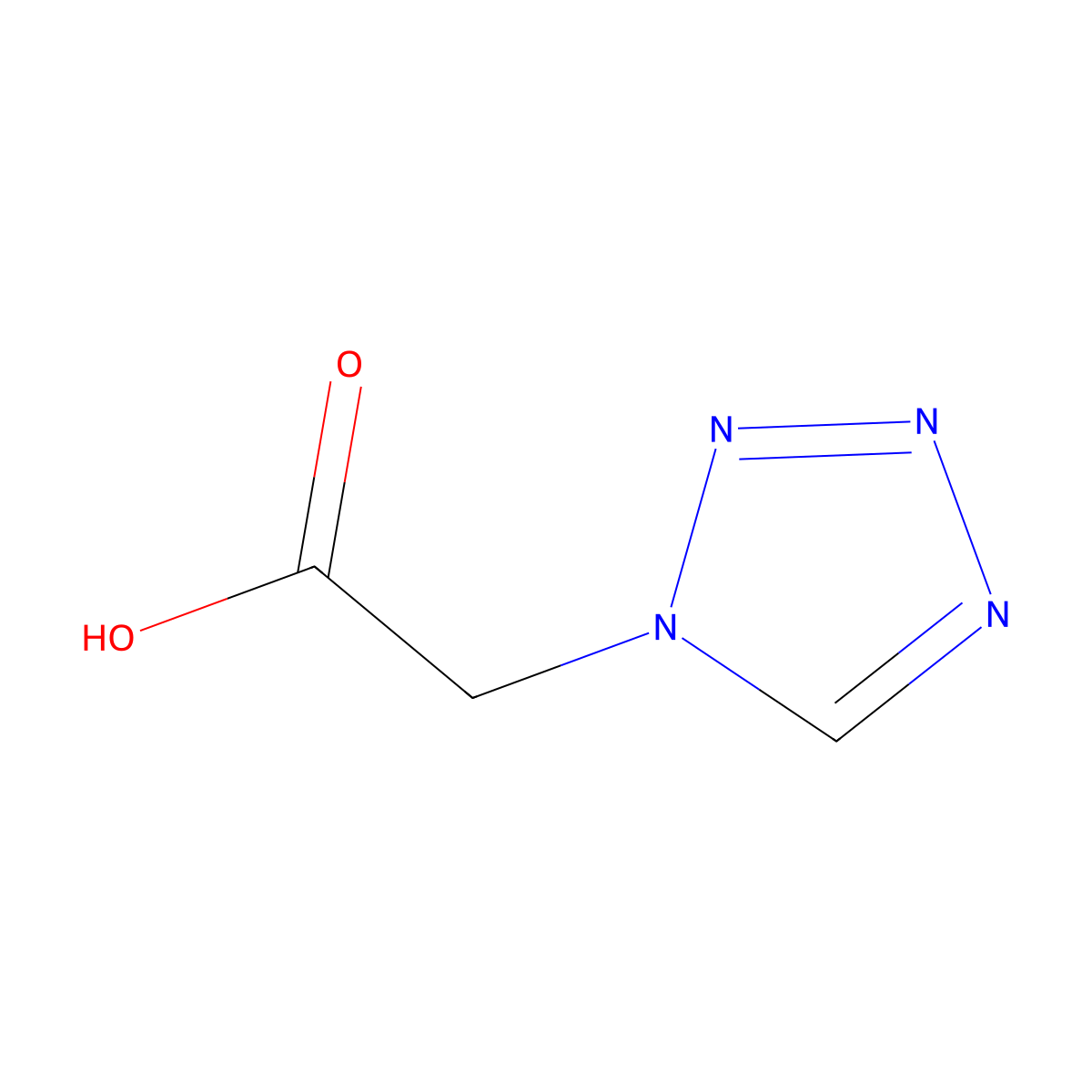 1-Tetrazolylacetic acid molecular structure, CAS 21732-17-2