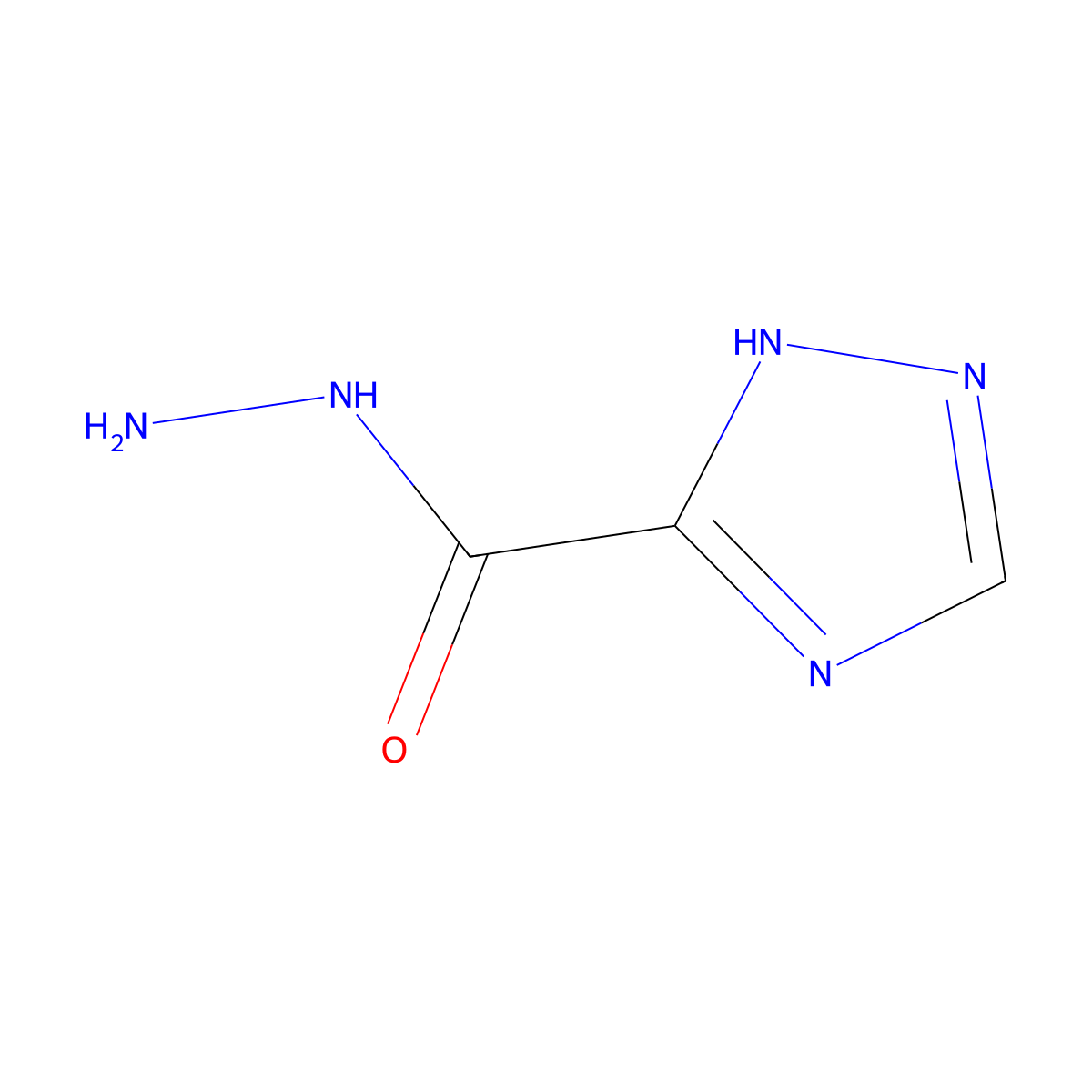 1H-1,2,4-triazole-5-carbohydrazide molecular structure, CAS 21732-98-9
