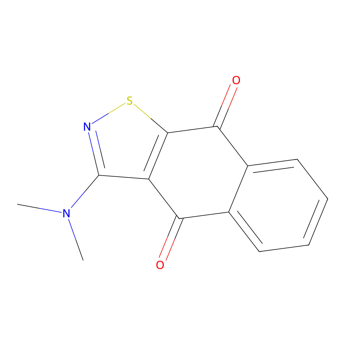 3-(Dimethylamino)benzo[f][1,2]benzothiazole-4,9-dione molecular structure, CAS 2173232-79-4