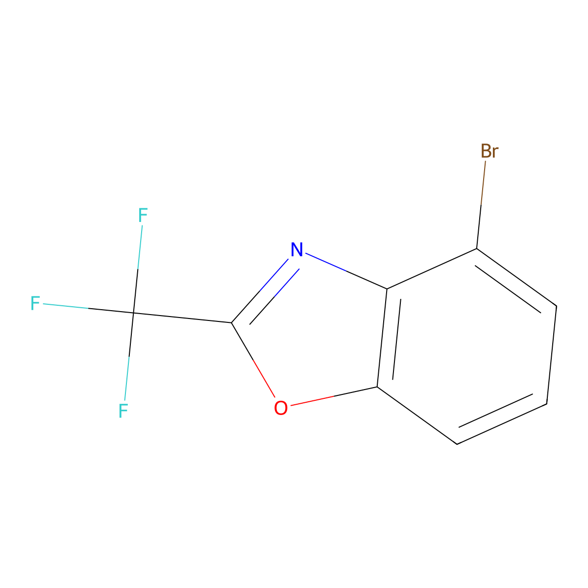4-Bromo-2-(trifluoromethyl)-1,3-benzoxazole molecular structure, CAS 217326-71-1