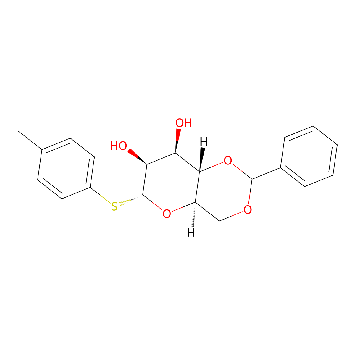 4-Methylphenyl 4,6-O-benzylidene-1-thio-alpha-D-mannopyranoside molecular structure, CAS 2173297-55-5