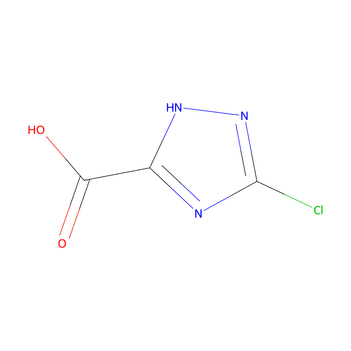 5-Chloro-1H-1,2,4-triazole-3-carboxylic acid molecular structure, CAS 21733-03-9