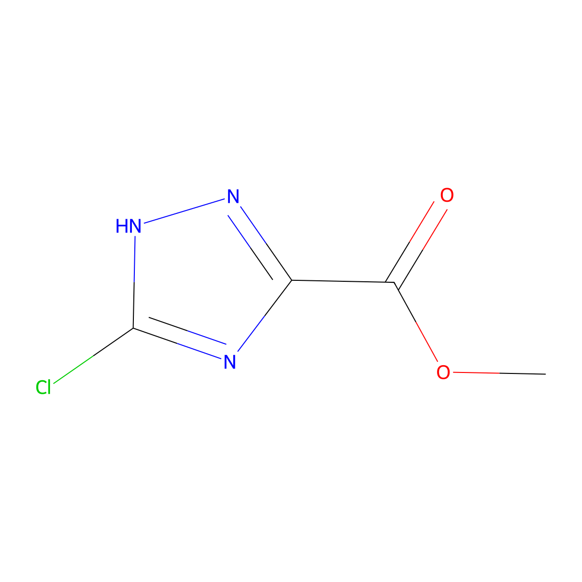 methyl 5-chloro-1H-1,2,4-triazole-3-carboxylate molecular structure, CAS 21733-05-1